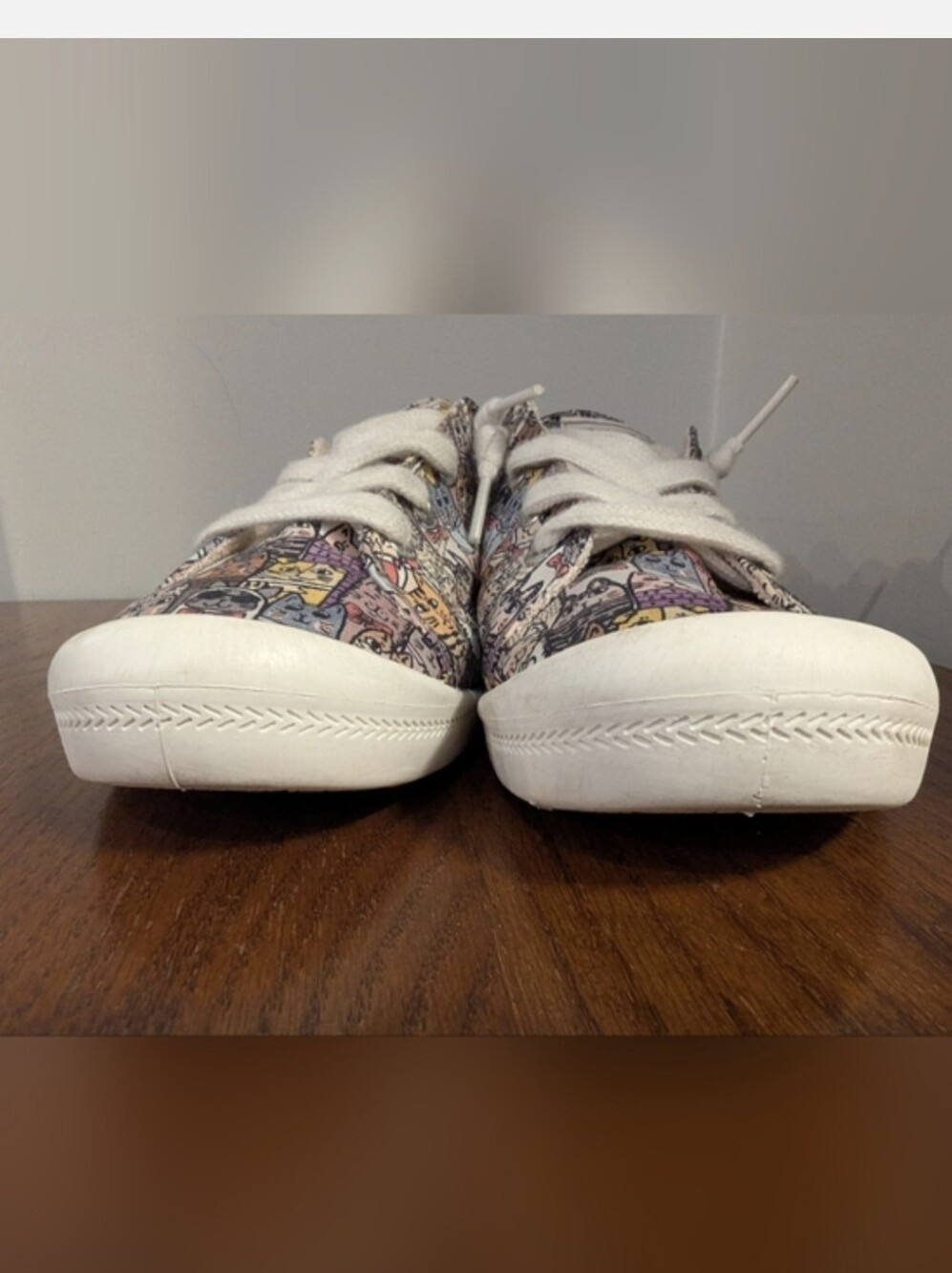 Skechers Sneakers Beach Bingo - Kitty Cruiser Cat Design Slip Ons Size 7 Ivory - Picture 11 of 13
